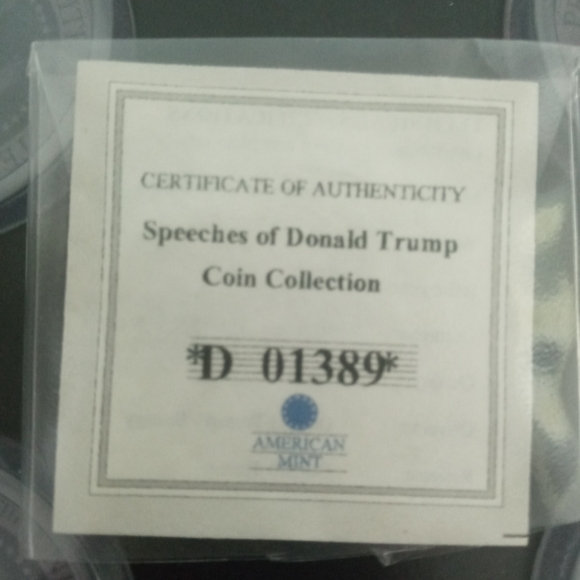 Coin Set (2) Certificate Speeches of Donald Trump Coin Book President US America - Picture 6 of 13